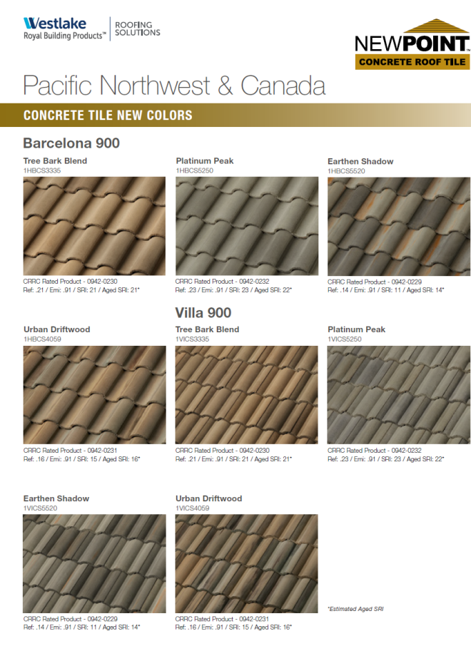 Newpoint Concrete new colors - Pacific Northwest region